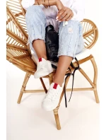 Dámské Kožené Tenisky Se Stuhou BIG STAR DD274685 Bile Dámské Kožené Tenisky Se Stuhou BIG STAR DD274685 Bile