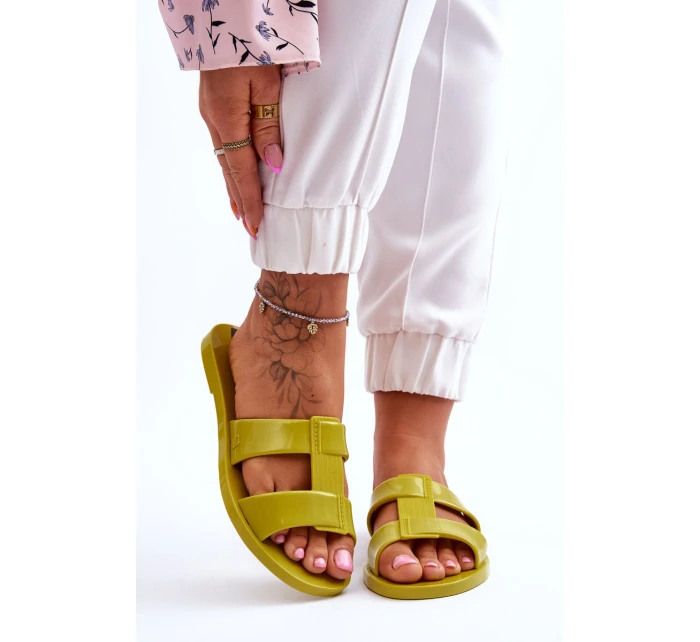 Módní veganské pantofle ZAXY JJ285261 zelená