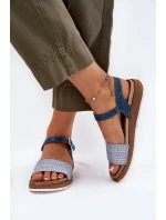Dámské Sandály S Pletením Na Modré model 21697917 - Inblu