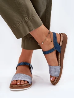 Dámské Sandály S Pletením Na Modré model 21697917 - Inblu