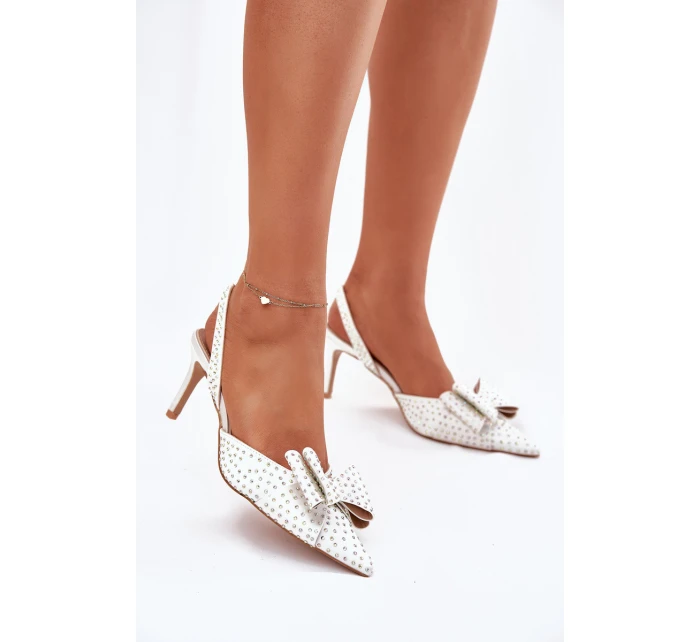 Zdobené Lodičky S  A Mašlí Bílé model 21698823 - Boto