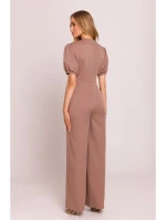 M852 Kombinéza s puff rukávy - mocca