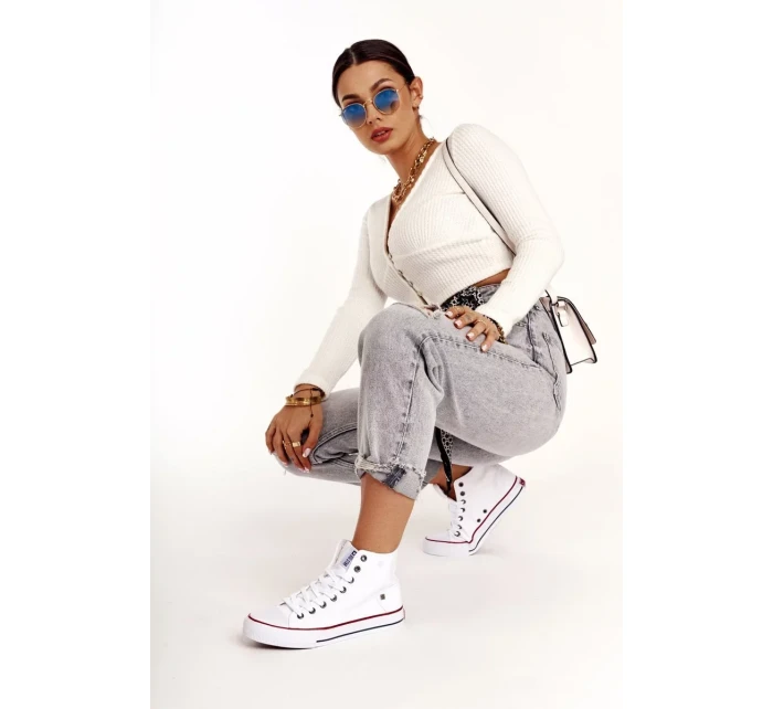 Dámské vysoké tenisky Big Star - bílé Dámské vysoké tenisky Big Star - bílé