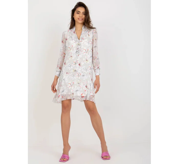 Dámské šaty NU SK 289.88P světle šedé - Nuance Dámské šaty NU SK 289.88P světle šedé - Nuance