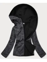 Černá melanžová dámská mikina s model 17059093 - J.STYLE