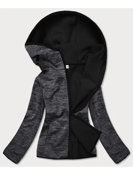 Černá melanžová dámská mikina s model 17059093 - J.STYLE