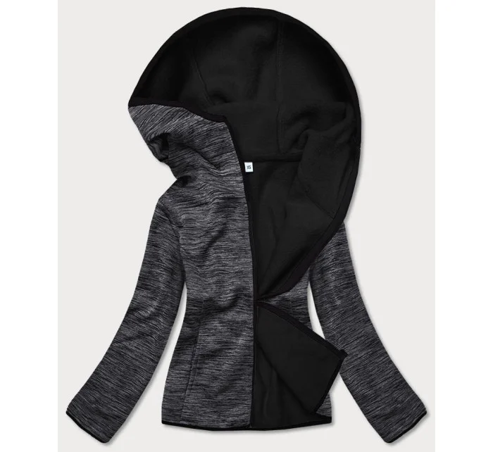 Černá melanžová dámská mikina s model 17059093 - J.STYLE