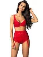 Dámský podvazkový pás 053/3 Carmela red - MAT