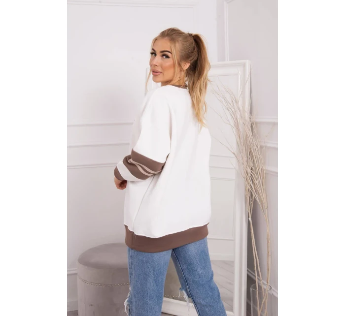 Zateplená mikina Malibu ecru+mocca