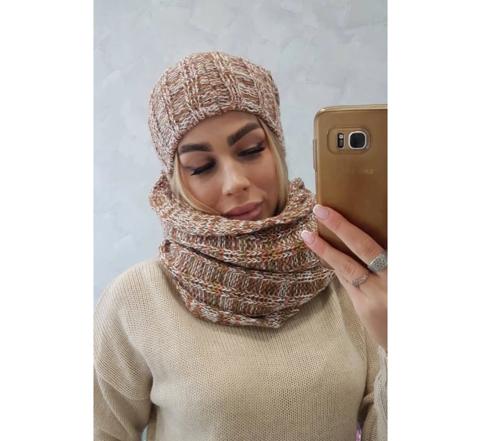 Dámský fleecový set 4 Seasons K263 camel+white Dámský fleecový set 4 Seasons K263 camel+white