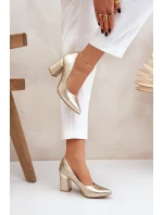 Kožené lodičky Lewski model 21682413 zlato - Boto