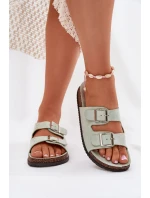 Dámské Pantofle S Přezkami Mátové model 21699061 - Boto