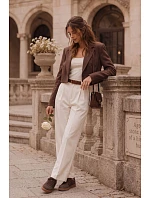 Dámské tenisky z přírodního semiše čokoládové model 22286759 - EVENTO Dámské tenisky z přírodního semiše čokoládové model 22286759 - EVENTO