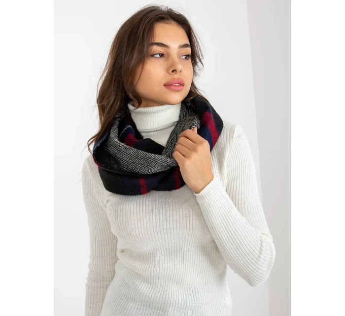 Tunelová šála AT KM 1402.20 tmavě modrá červená