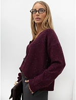 Sweter IR SW model 22544386 bordowy - FPrice Sweter IR SW model 22544386 bordowy - FPrice