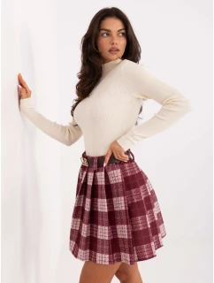 Spódnica MI SD model 21389032 bordowy - FPrice