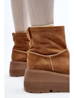 Kožené dámské boty na masivní podrážce Camel Zazoo Kožené dámské boty na masivní podrážce Camel Zazoo