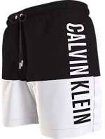 Pánské plavky Tkaný spodní díl MEDIUM DRAWSTRING-BLOCK KM0KM00994BEH - Calvin Klein