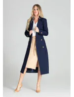 Dámský kabát model 21105518 tmavě modrý - Figl