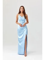 Dlouhé šaty model 20331412 světle modré - Roco Fashion