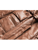 Hnědá oversize bunda z ekologické kůže model 17695043 - Ann Gissy