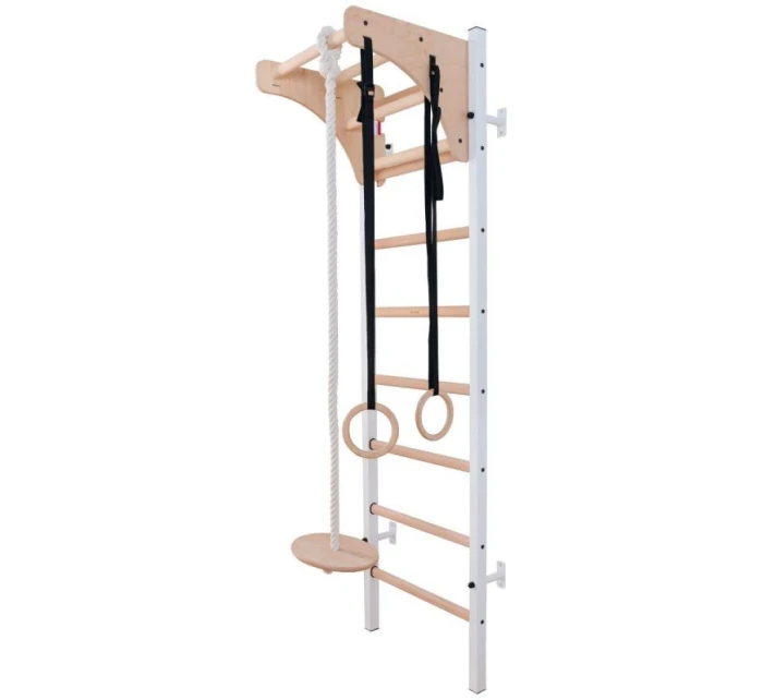 GYMNASTICKÝ STŮL ZE DŘEVA A KOVU S DŘEVĚNOU TYČÍ A PŘÍSLUŠENSTVÍM BENCHK 211W A204 dětské