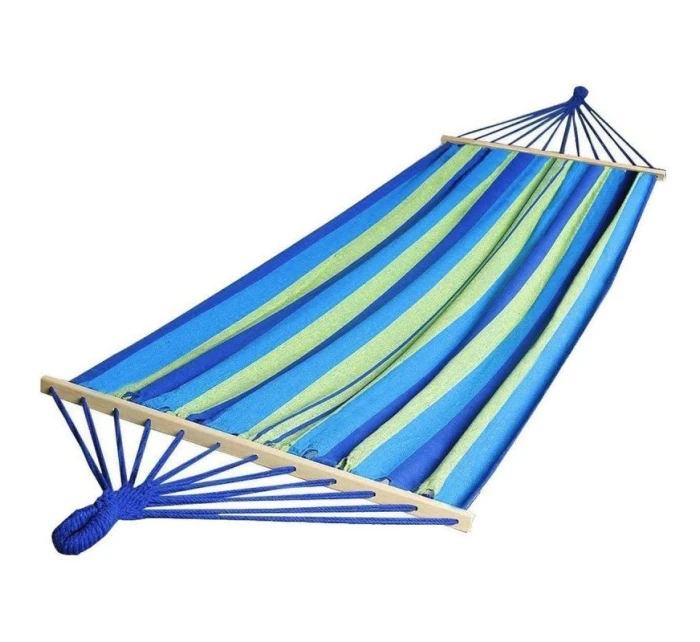 ZAHRADNÍ HOUPACÍ SÍŤ PRO 1 OSOBU 200X100CM S TYČÍ 1006048