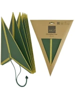 FSC Závěsná papírová dekorace STAR 18x60CM ZELENÁ 7 RÁMEČKŮ MICA