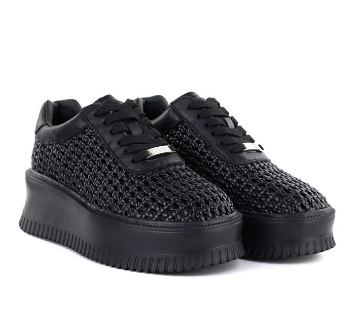 Dámské tenisky na platformě polobotky černé model 22081662 - Hikvision