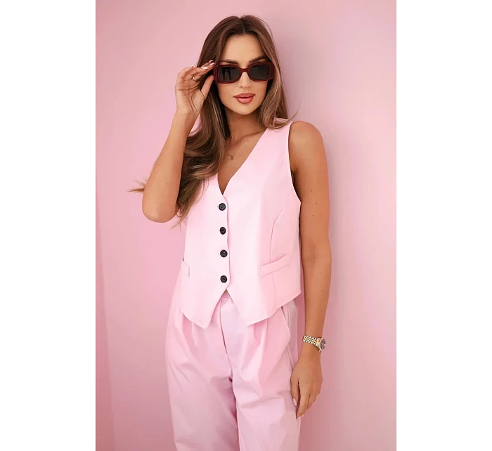 Set vesta + kalhoty bonbónově růžová Set vesta + kalhoty bonbónově růžová