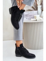 Zateplené Nízké Boty S Dekorací Na Zip Černé S.Barski HY42-715