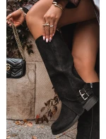 Zateplené dámské kozačky s černé model 21715385 - Boto