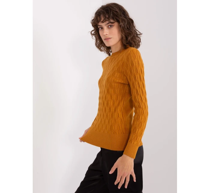 Sweter AT SW  ciemny żółty model 19014840 - FPrice