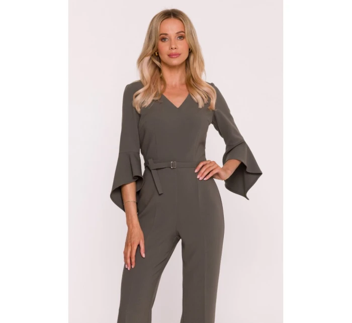 Kombinéza s rukávy khaki barva model 21319135 - STYLOVE