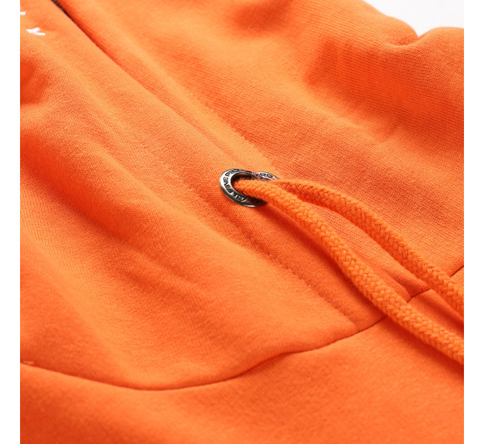 Pánská bavlněná mikina s kapucí ALPINE PRO SEGIUS spicy orange varianta pa