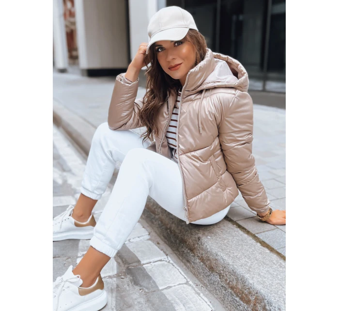 Dámská prošívaná přechodová bunda LOLAROSE béžová FashionStreet TY3738