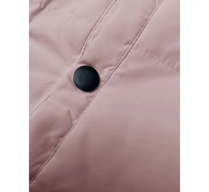 Růžová péřová dámská vesta se stojáčkem model 18914588 - J.STYLE Růžová péřová dámská vesta se stojáčkem model 18914588 - J.STYLE