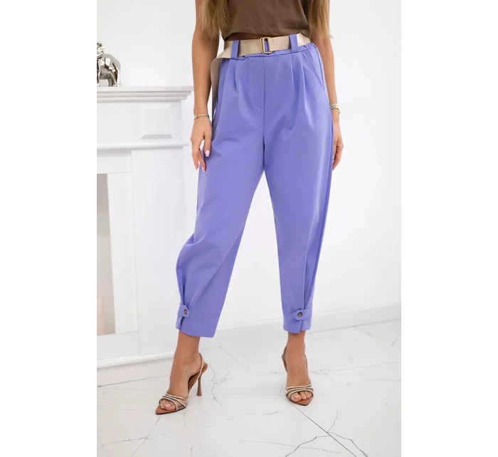 Kalhoty Summer Punto se zapínáním na nohavice fialka Kalhoty Summer Punto se zapínáním na nohavice fialka
