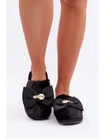 Dámské Pantofle S Kožíškem A Mašlí Černé model 21681843 - Boto Dámské Pantofle S Kožíškem A Mašlí Černé model 21681843 - Boto