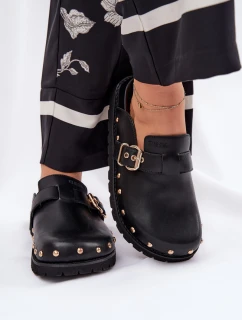 Kožené Klapky Dámské Na Platformě Big Star Černé model 21692095 - Big Star Shoes