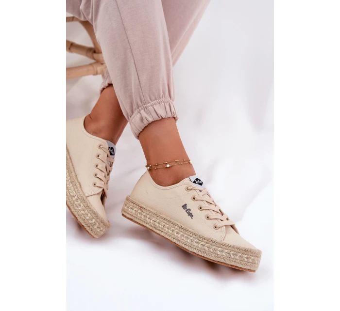 Dámské tenisky s pletením model 21693309 Béžové - Lee Cooper