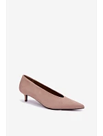 Kožené lodičky s  béžové model 22320466 - Boto