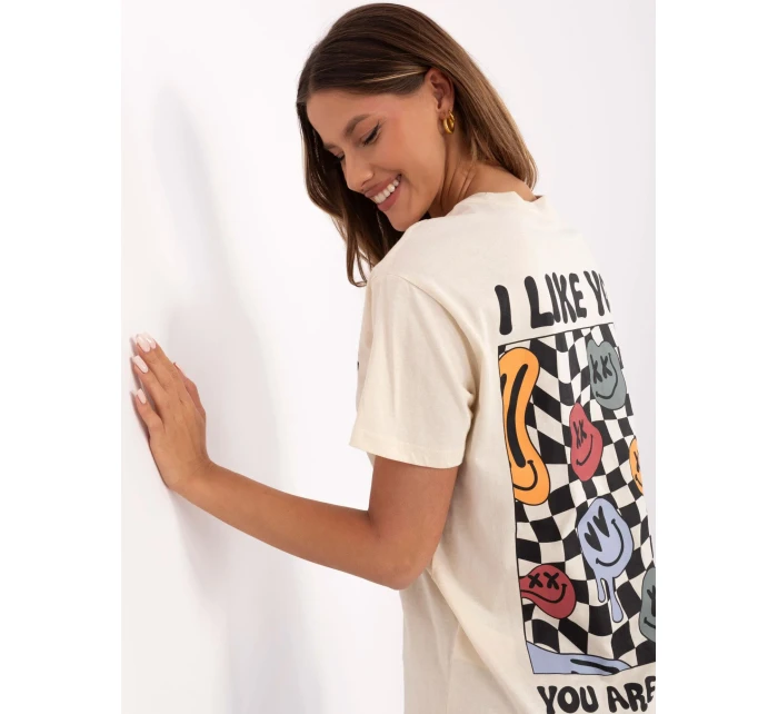 Tričko model 20941886 světle béžové - FPrice