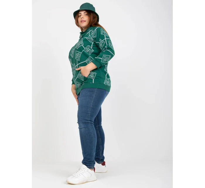 Dámská mikina RV BL 7566.69P tmavě zelená