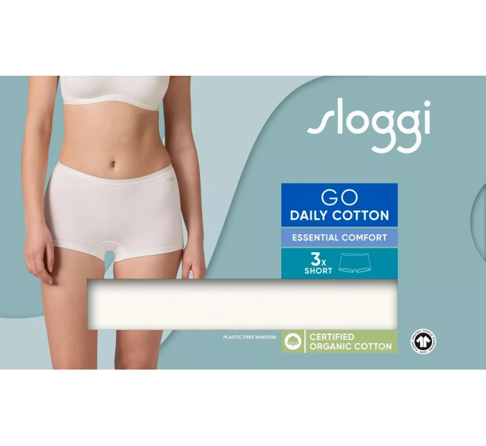 sloggi GO Daily Cotton Short 3P - WHITE - SLOGGI WHITE - SLOGGI sloggi GO Daily Cotton Short 3P - WHITE - SLOGGI WHITE - SLOGGI