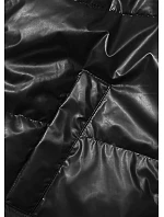 Krátká černá dámská oversize bunda model 21246262 - J.STYLE Krátká černá dámská oversize bunda model 21246262 - J.STYLE