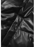 Krátká černá dámská oversize bunda model 21246262 - J.STYLE Krátká černá dámská oversize bunda model 21246262 - J.STYLE