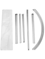 ZAHRADNÍ TUNEL 200x200x200 cm PE BÍLÁ OCELOVÁ KONSTRUKCE