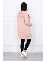 Mikina s kapucí tmavě pudrově růžová Mikina s kapucí tmavě pudrově růžová