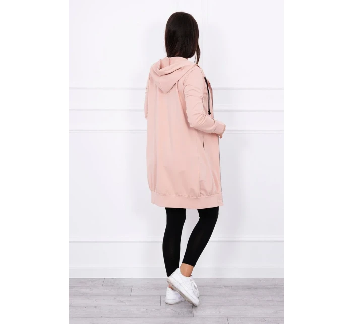 Mikina s kapucí tmavě pudrově růžová Mikina s kapucí tmavě pudrově růžová